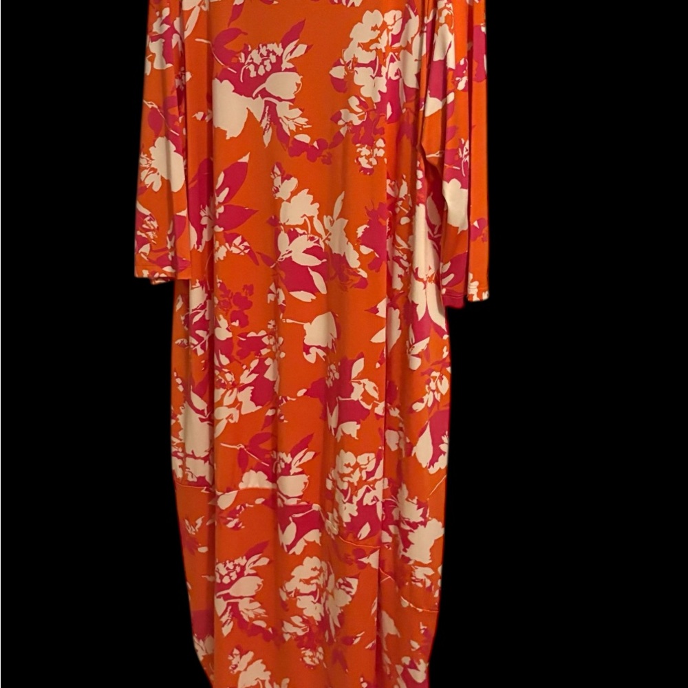 Zadie B’s Bubble Dress with Pockets Orange and Pink Dress